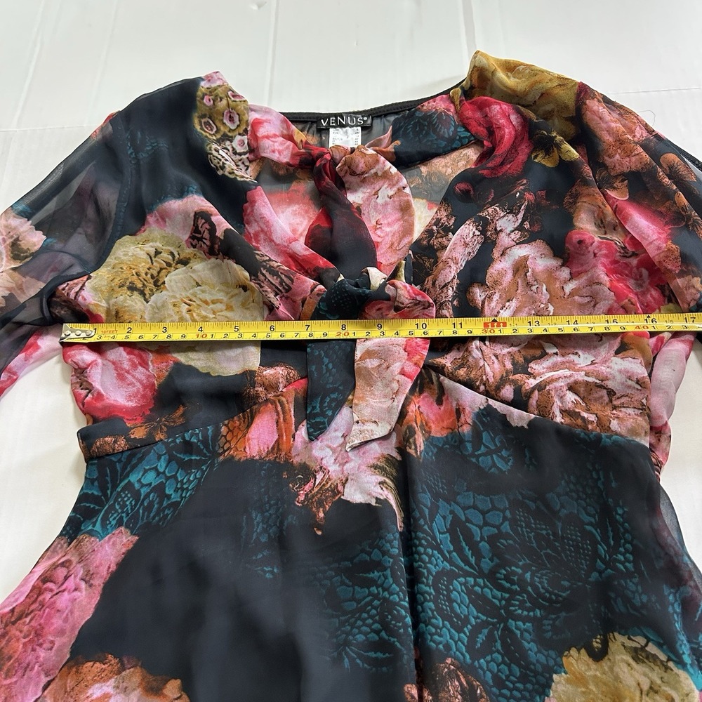 Y2K Style Venus Floral Fairy Top Bell Sleeve Whimsigoth Ethereal Boho Chic - Picture 5 of 5